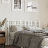 vidaXL Metal Headboard White 140cm