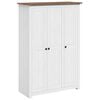 vidaXL 3-Door Wardrobe White 118x50x171.5 cm Pine Panama Range