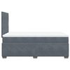 vidaXL Box Spring Bed with Mattress Dark Grey 120x190 cm Small Double Velvet