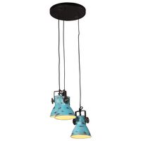 vidaXL Hanging Lamp 25 W Distressed Blue 30x30x100 cm E27