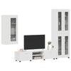 vidaXL TV Cabinet Set with Drawer with Shelf White Engineered Wood