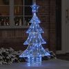 vidaXL Christmas Tree with 160 LEDs Blue 150 cm Acrylic