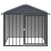 vidaXL Dog House with Roof Black 117x103x102 cm Galvanised Steel