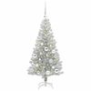 vidaXL Christmas Tree with 150 LEDs with Stand Silver 120 cm PET