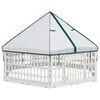 vidaXL 6 Panel Dog Playpen 177.5 x 154.5 x 112 cm Plastic White