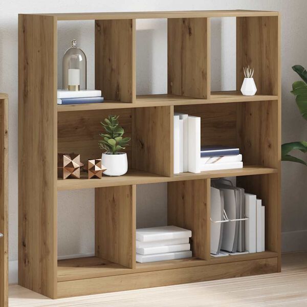 vidaXL Book Cabinet Artisan Oak 97.5x29.5x100 cm Engineered Wood