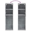 vidaXL TV Cabinets with LED Lights 2 pcs Concrete Grey 30.5x30x102 cm