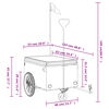 vidaXL Bike Trailer Black and Yellow 30 kg Iron