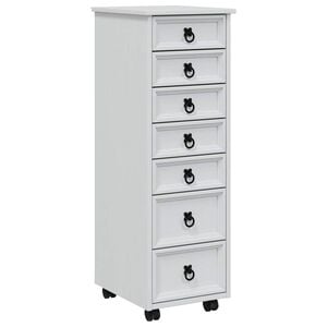vidaXL Rolling Cabinet with Drawers CORONA White