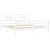 vidaXL Bed Frame without Mattress White 200x200 cm Solid Wood