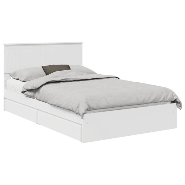 vidaXL Storage Bed with Headboard White 120 x 200 cm Engineered Wood