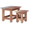 vidaXL Nesting Tables 2 pcs Solid Mahogany Wood