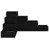 vidaXL Garden Planter 4-Tier 80.5x79x36 cm Black Solid Wood Pine