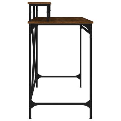 vidaXL Desk Brown Oak 100x50x90 cm Engineered Wood and Iron