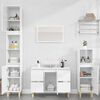 vidaXL 2 Piece Bathroom Furniture Set High Gloss White Engineered Wood