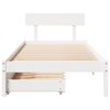 vidaXL Bed Frame without Mattress White 90x200 cm Solid Wood Pine