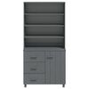 vidaXL Highboard HAMAR Solid Wood Pine Dark Grey