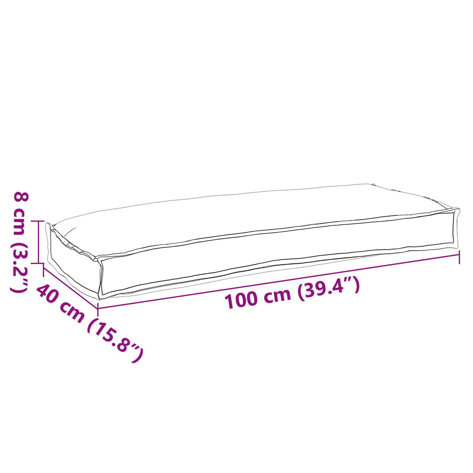 vidaXL Pallet Cushions for Bench 2 pcs Royal Blue 100x40x8 cm Oxford Fabric  | vidaXL.co.uk