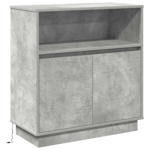 vidaXL LED Sideboard Concrete grey 71 x 34.5 x 75 cm Engineered Wood