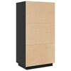 vidaXL Highboard Black 60x40x116.5 cm Solid Wood Pine