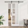 vidaXL Sliding Door ORKDAL White and Black 78 x 232 cm