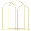vidaXL Wedding Arch 3 pcs Gold Steel