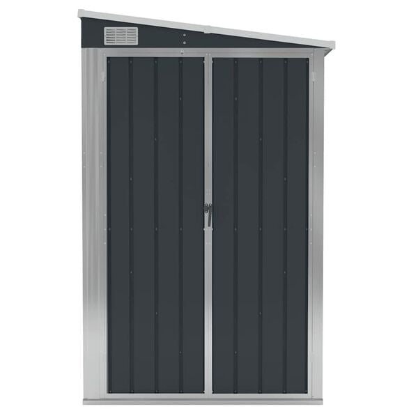 vidaXL Wall-mounted Garden Shed Anthracite 118x194x178 cm Steel