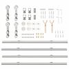 vidaXL Sliding Door Hardware Kit 200 cm Stainless Steel Silver