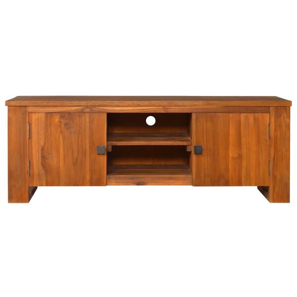 vidaXL TV Cabinet 110x30x40 cm Solid Teak Wood