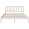 vidaXL Bed Frame with Headboard White 120 x 190 cm Solid Pine Wood