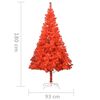 vidaXL Artificial Pre-lit Christmas Tree with Ball Set Red 180 cm PVC
