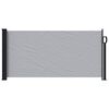 vidaXL Retractable Side Awning Grey 500 x 100 cm Polyester