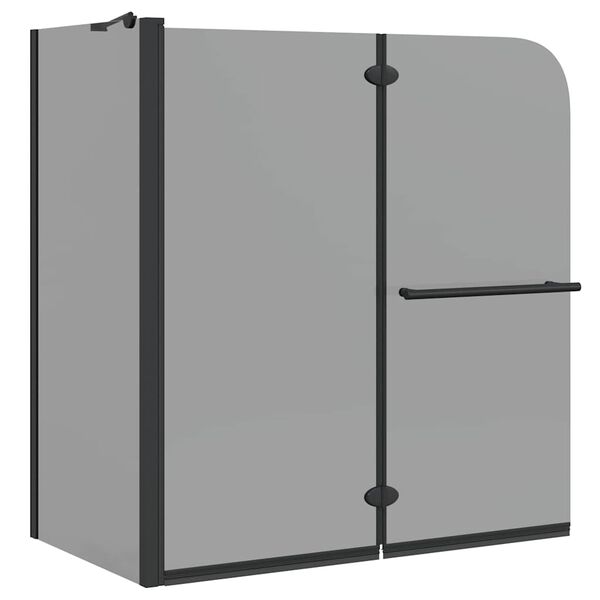 vidaXL Bi-Folding Shower Enclosure Dark Transparent 120 x 67 x 129 cm