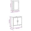 vidaXL 2 Piece Bathroom Furniture Set Sonoma Oak Engineered Wood