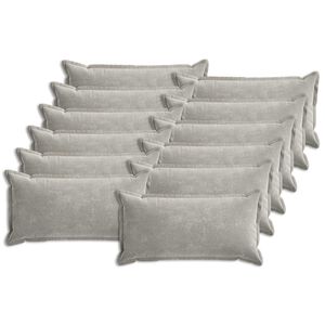 vidaXL Cushion Cover 12 pcs HOUTEN Light Grey 40 x 80 cm
