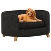 vidaXL Dog Sofa Black 69x69x36 cm Plush