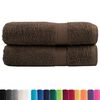 vidaXL Premium Bath Towels "SOLUND" 2 pcs Brown 100x150 cm 600 gsm