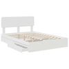 vidaXL Storage Bed with Headboard White 140 x 190 cm Engineered Wood