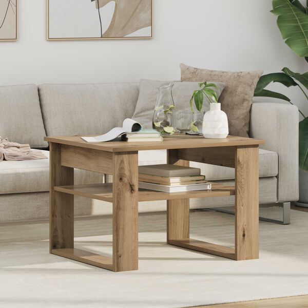 vidaXL Coffee Table Artisan Oak 64 x 54 x 44 cm Engineered Wood