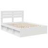 vidaXL Bed Frame with Headboard White 140 x 200 cm Solid Pine Wood