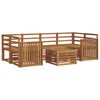 vidaXL Sofa Sets 7 pcs Natural Solid Acacia Wood
