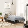 vidaXL Metal Bed Frame without Mattress with Headboard Black 80x200cm