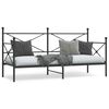 vidaXL Day Bed without Mattress Black 90x200 cm Steel