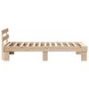 vidaXL Bed Frame with Headboard Natural 75 x 190 cm Solid Pine Wood
