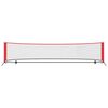 vidaXL Tennis Net Folding Black and Red 396 x 92 x 87 cm Polyester