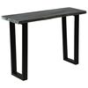 vidaXL Console Table Solid Mindi Wood 110x35x75 cm Grey
