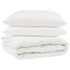 vidaXL Duvet with Pillow 3 pcs White Microfibre