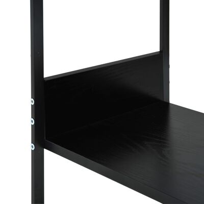 vidaXL Small Straight Book Shelf Black 33.5x39.6x79.7 cm Engineered Wood