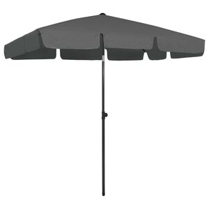 vidaXL Beach Parasol Anthracite 200x125 cm