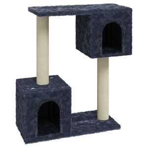 vidaXL Scratching Post | Dark grey | Engineered wood, Plush, Sisal | Medium